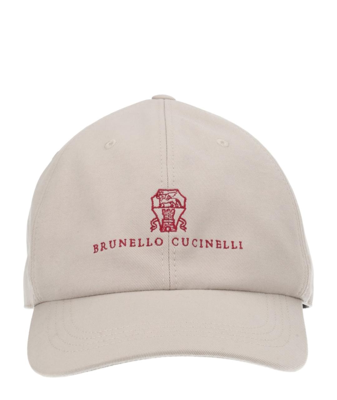 BRUNELLO CUCINELLI Бежевая хлопковая кепка/бейсболка, фото 2