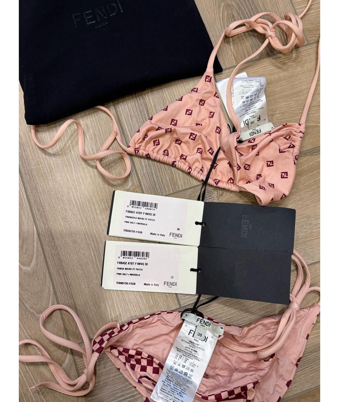 FENDI Розовый купальник, фото 3