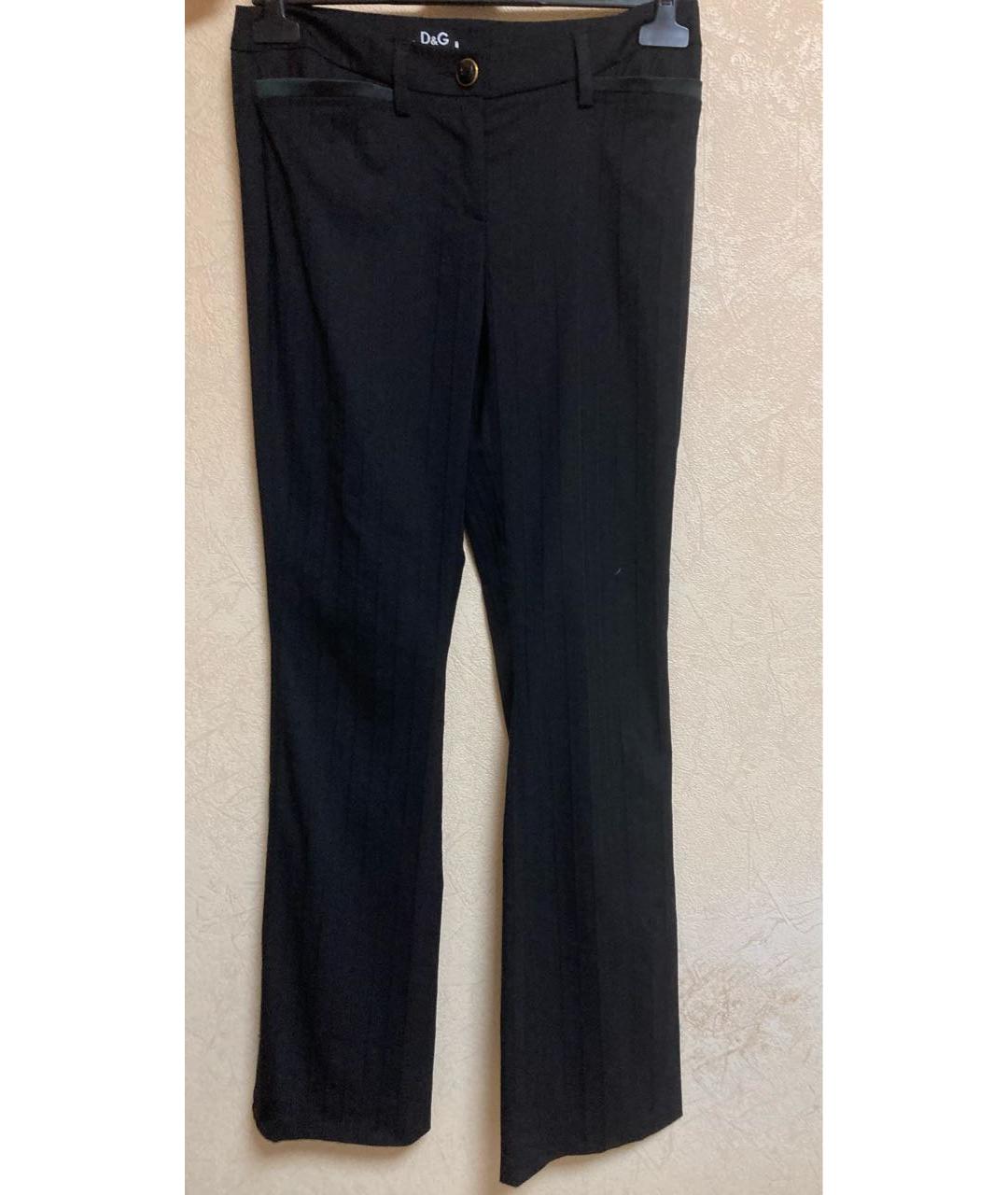 DOLCE&GABBANA Черные прямые брюки, фото 8