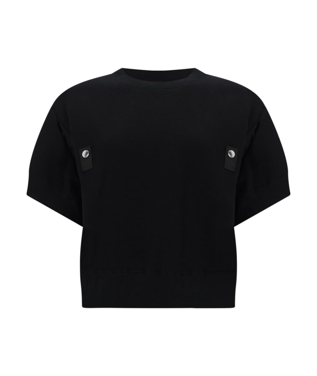 SACAI Черный хлопковый джемпер / свитер, фото 1