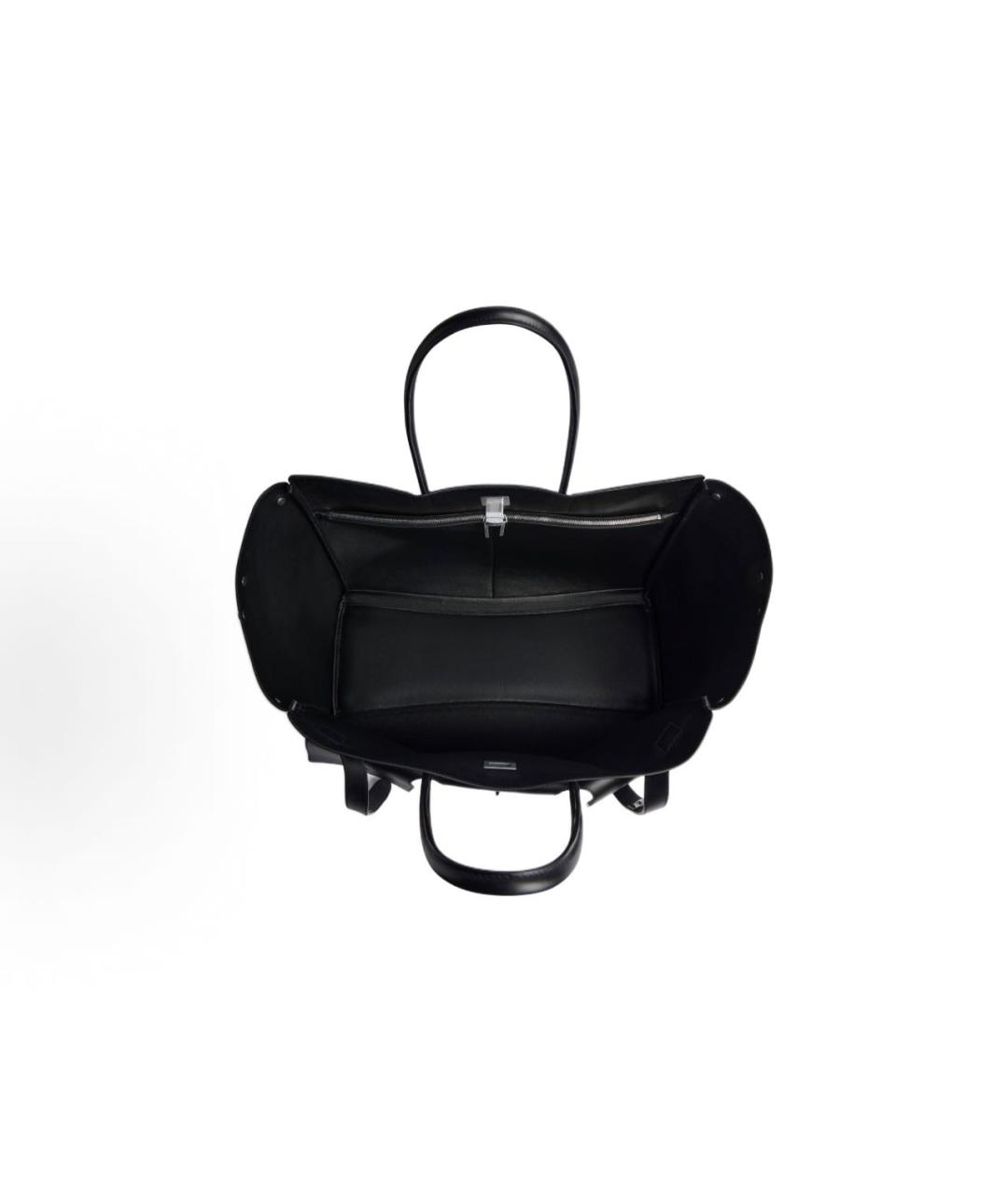 BALENCIAGA Черная кожаная сумка тоут, фото 4