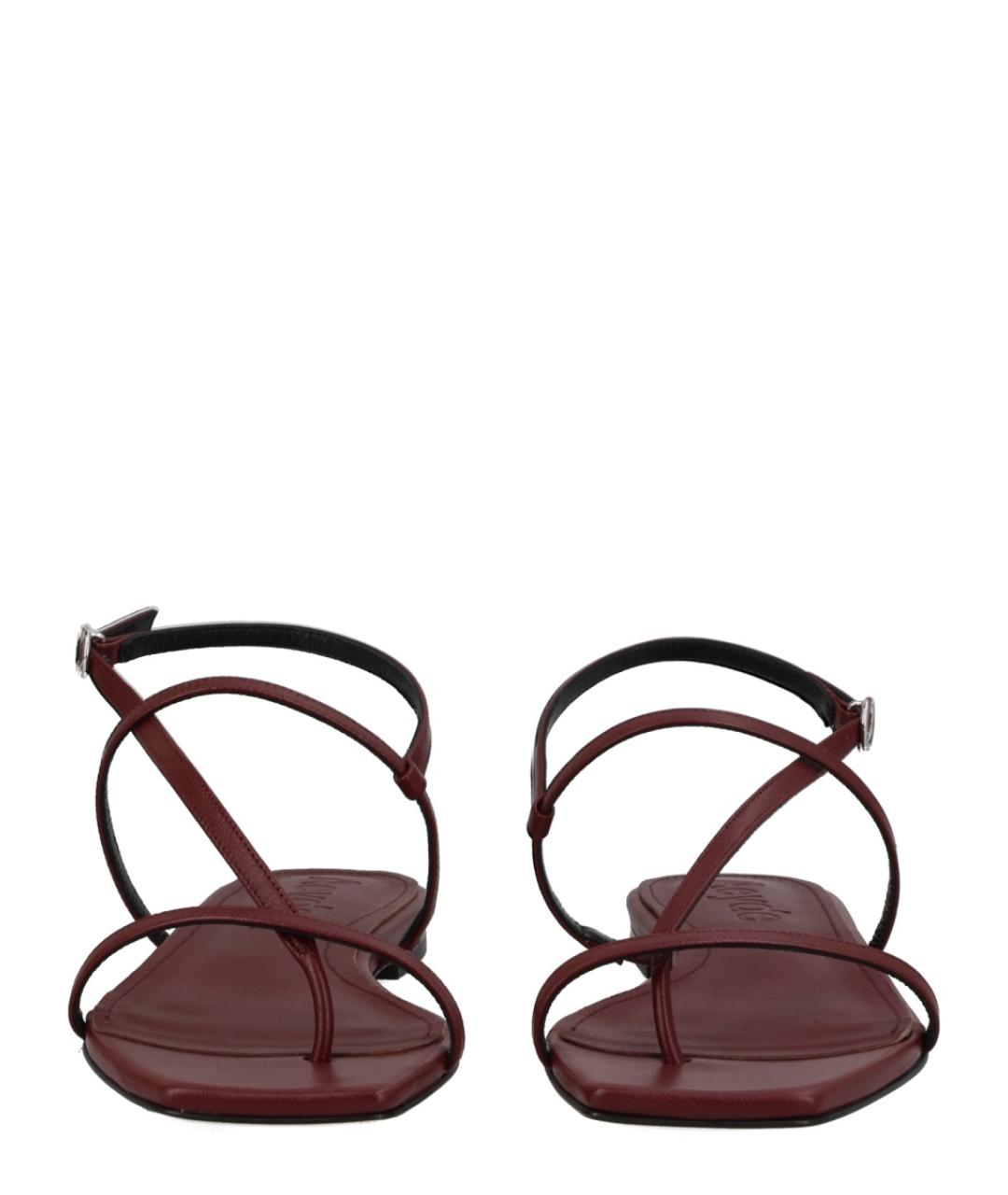 AEYDE Бордовые кожаные сандалии, фото 2