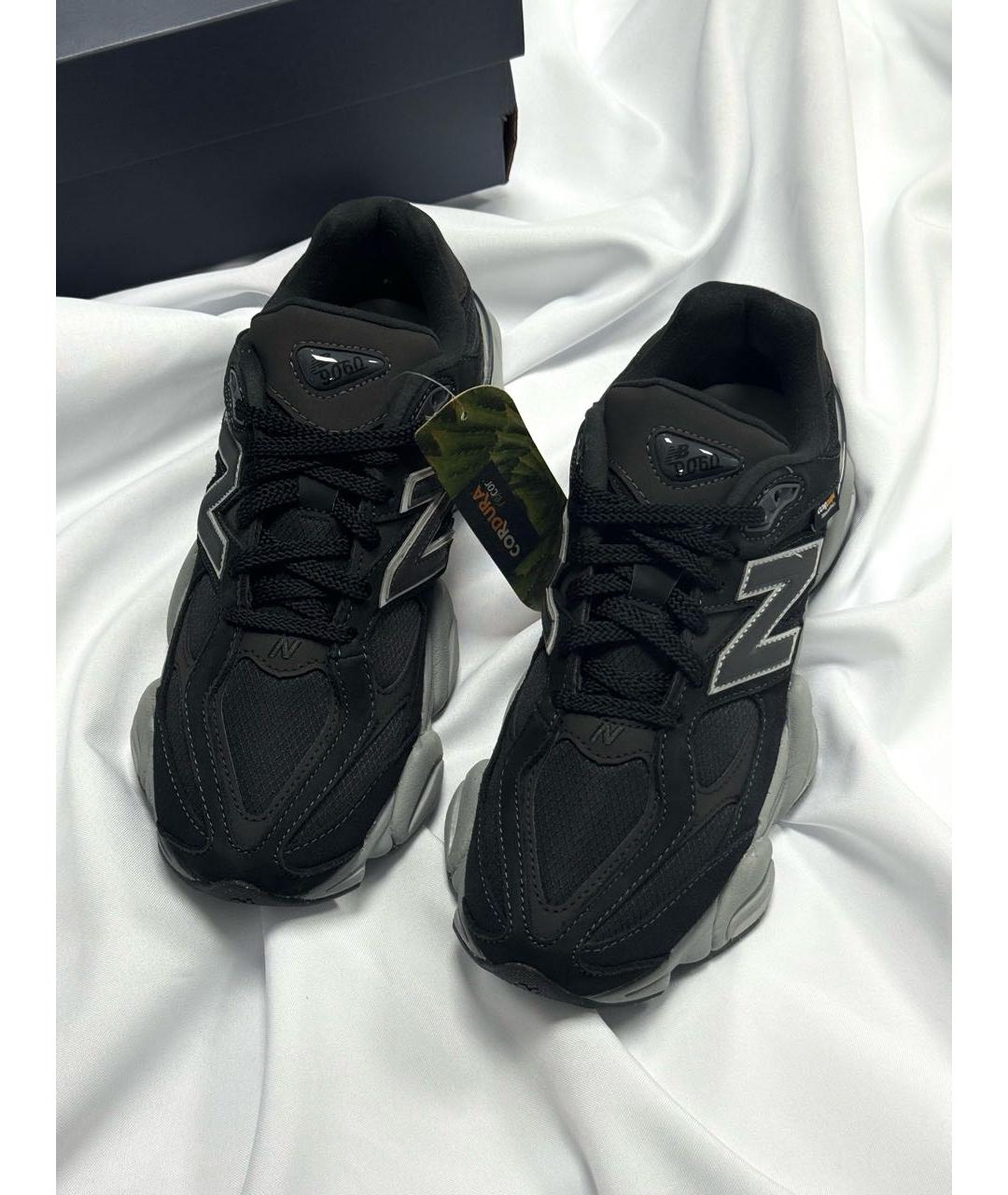 NEW BALANCE Черные кожаные низкие кроссовки / кеды, фото 4