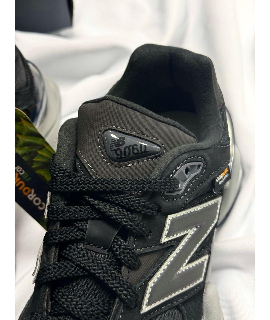 NEW BALANCE Черные кожаные низкие кроссовки / кеды, фото 5