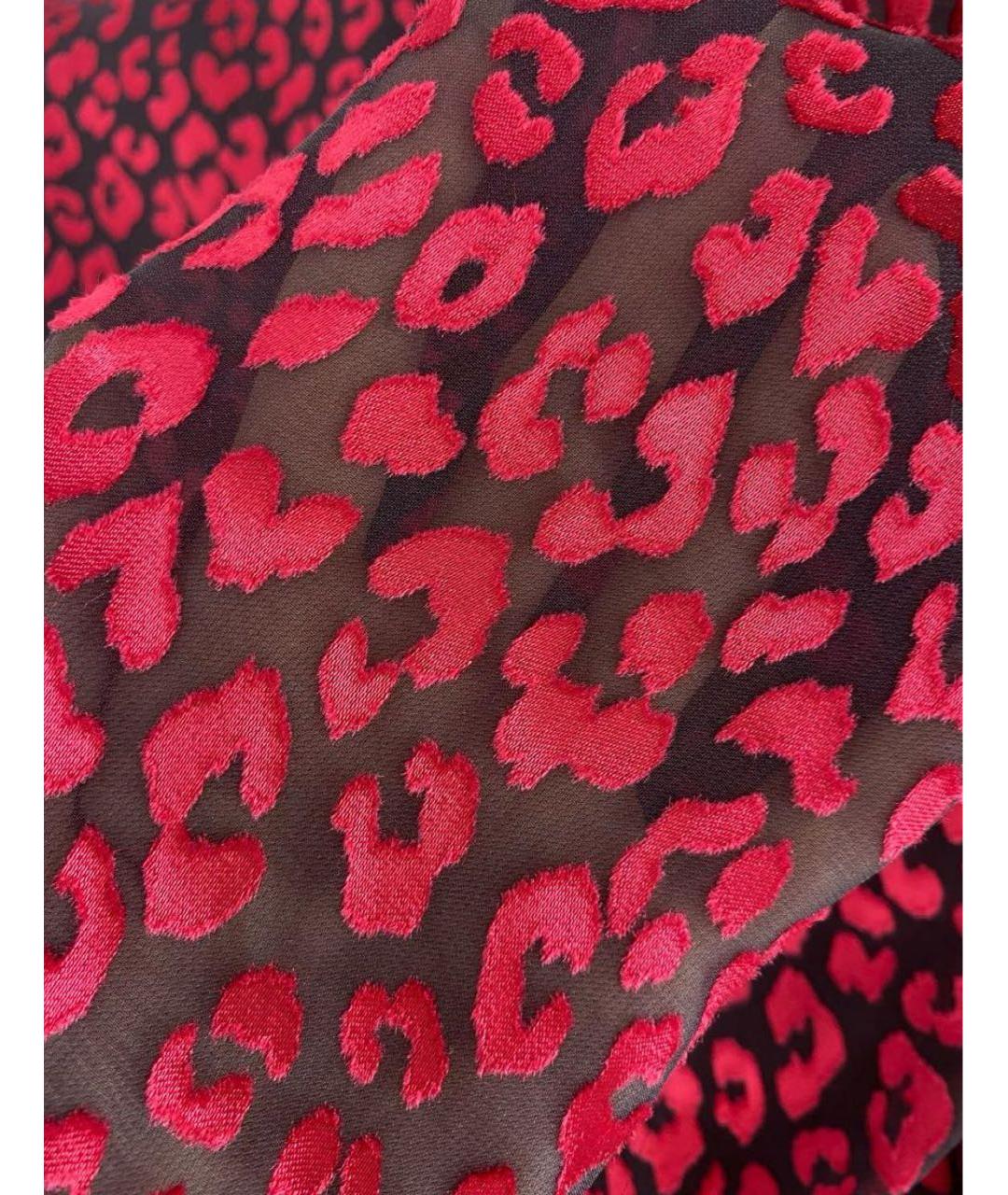 SAINT LAURENT Бордовое вискозное коктейльное платье, фото 8