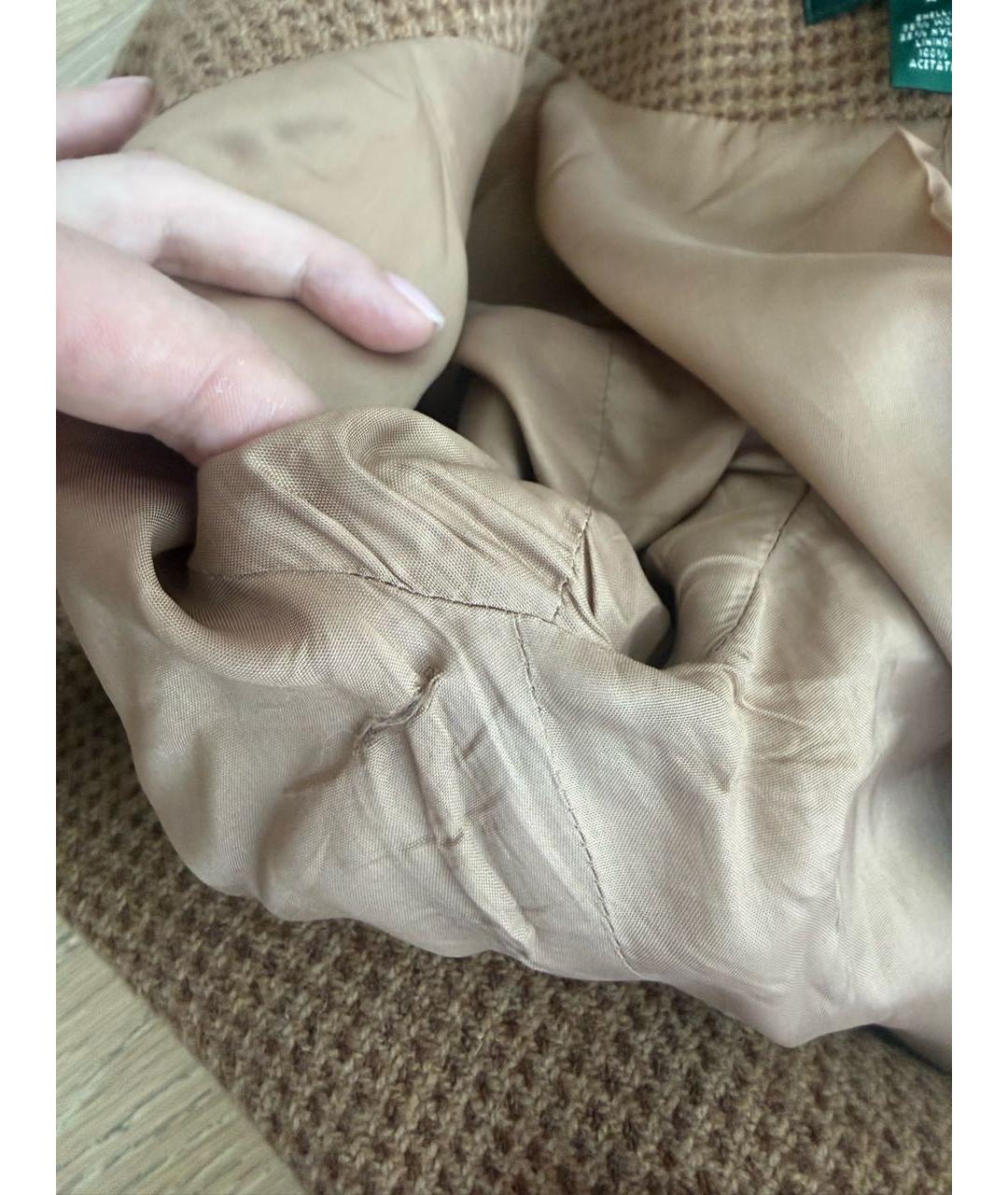 RALPH LAUREN COLLECTION Бежевый шерстяной жакет/пиджак, фото 6