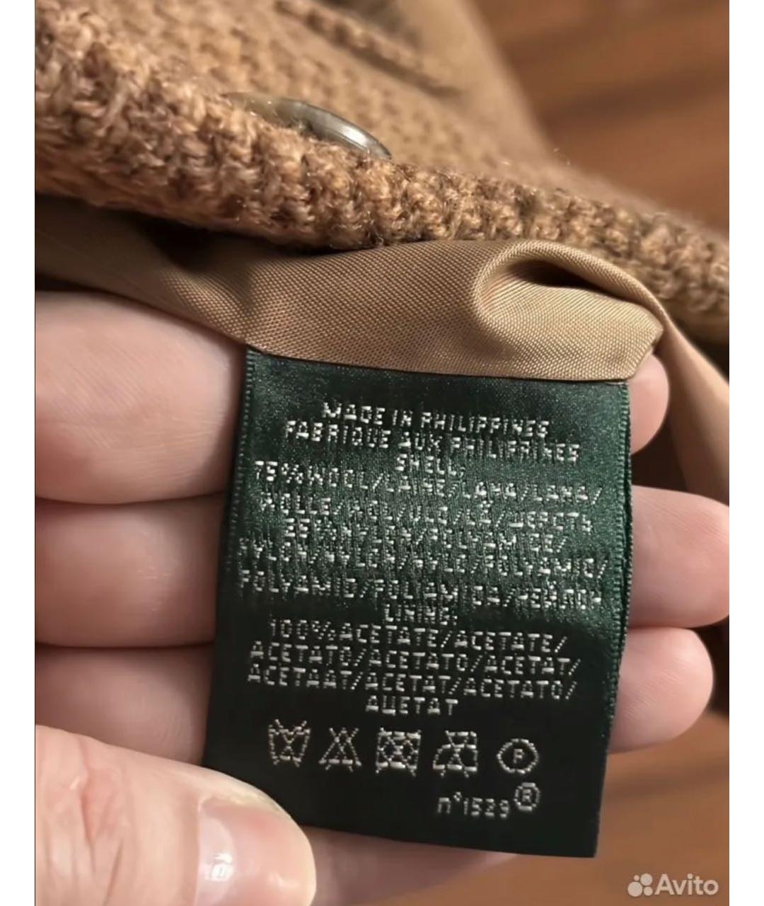 RALPH LAUREN COLLECTION Бежевый шерстяной жакет/пиджак, фото 6