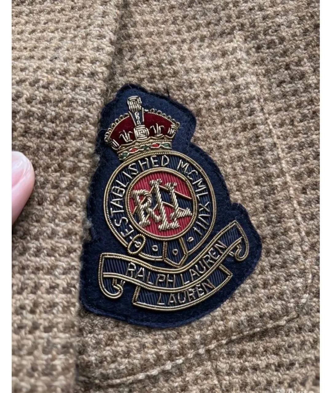 RALPH LAUREN COLLECTION Бежевый шерстяной жакет/пиджак, фото 3