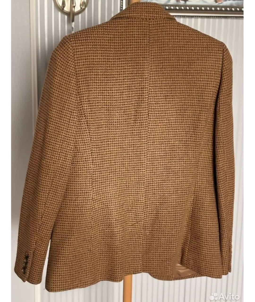 RALPH LAUREN COLLECTION Бежевый шерстяной жакет/пиджак, фото 2