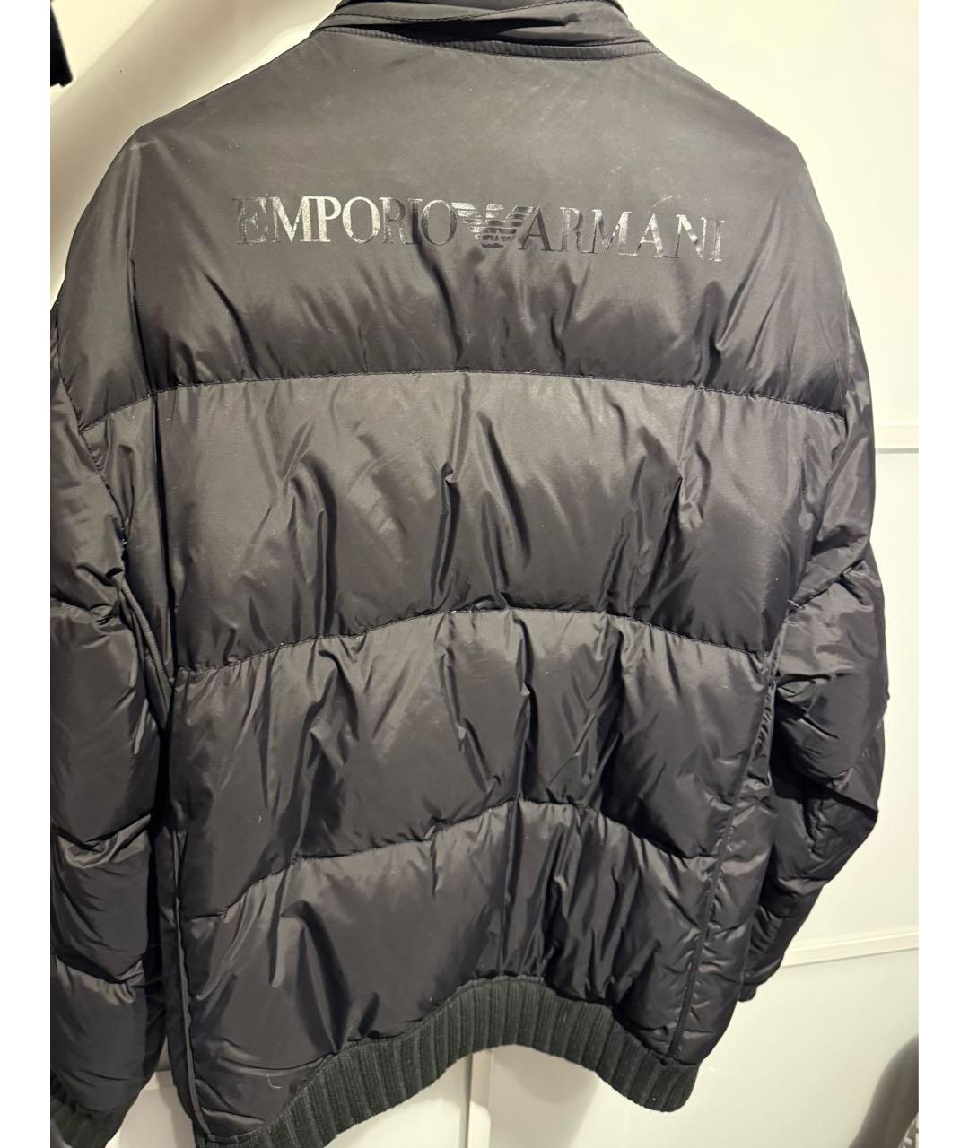 EMPORIO ARMANI Черный пуховик, фото 2