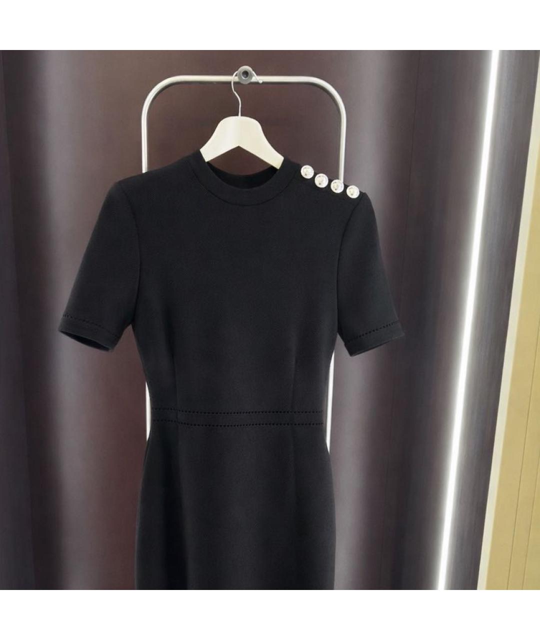 BALMAIN Черное вискозное платье, фото 2