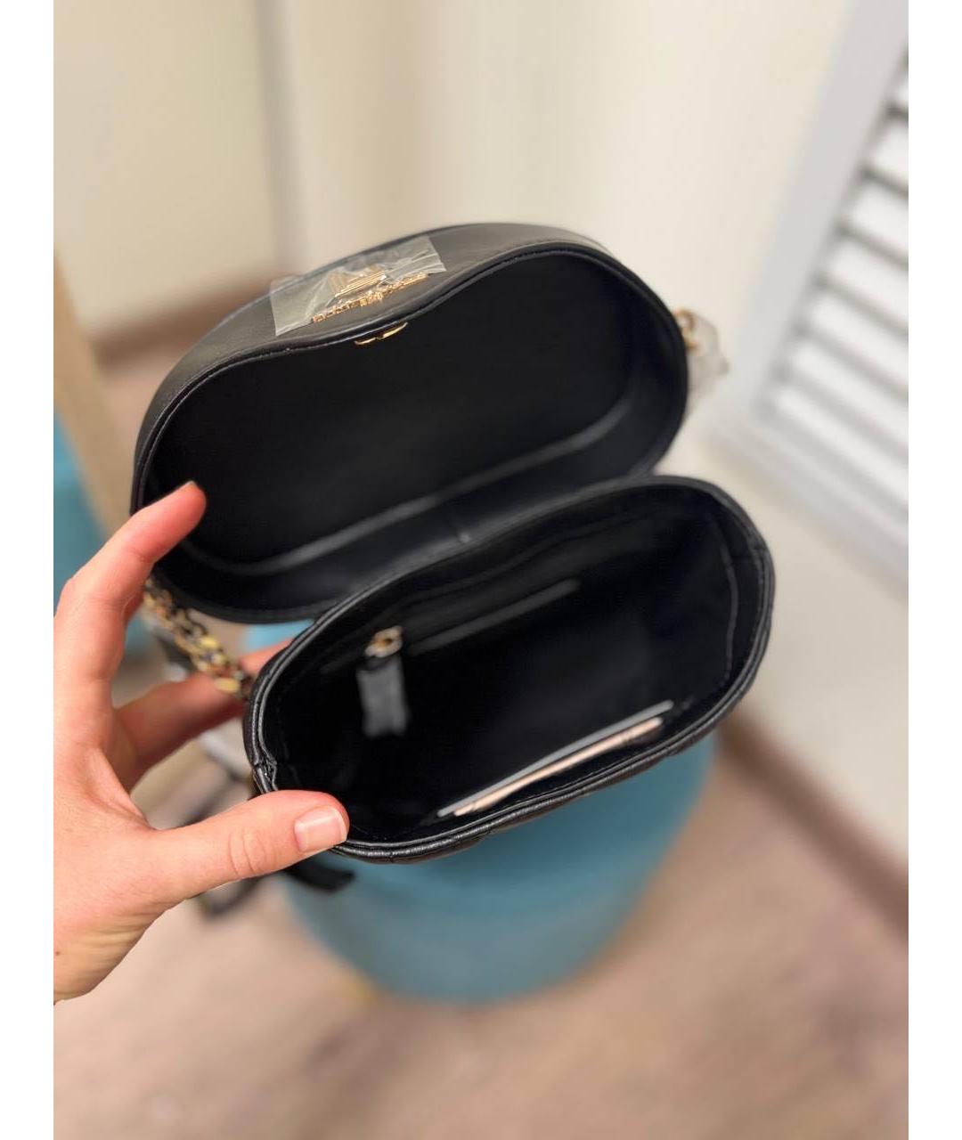 KARL LAGERFELD Черная кожаная сумка через плечо, фото 4