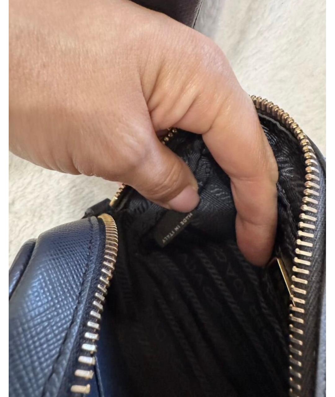 PRADA Синяя кожаная сумка через плечо, фото 8