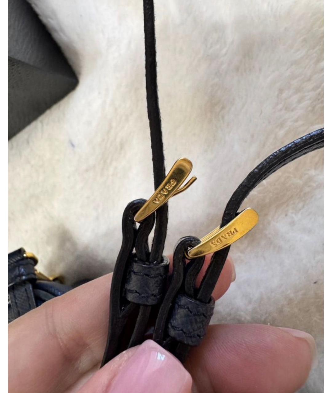 PRADA Синяя кожаная сумка через плечо, фото 6