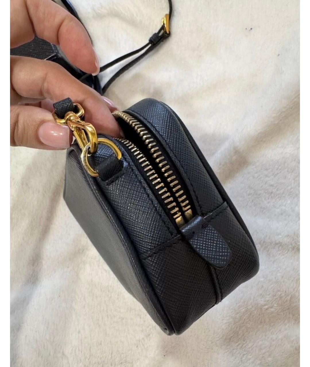 PRADA Синяя кожаная сумка через плечо, фото 4