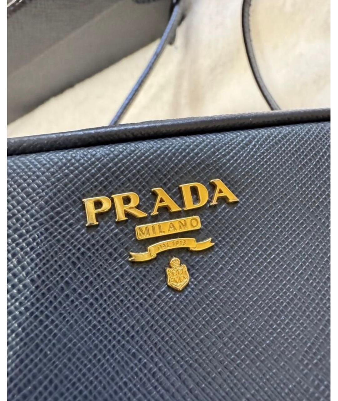 PRADA Синяя кожаная сумка через плечо, фото 3