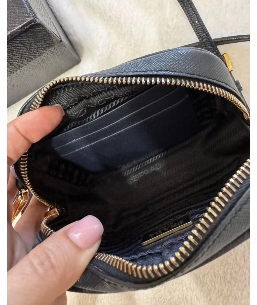 PRADA Синяя кожаная сумка через плечо, фото 7