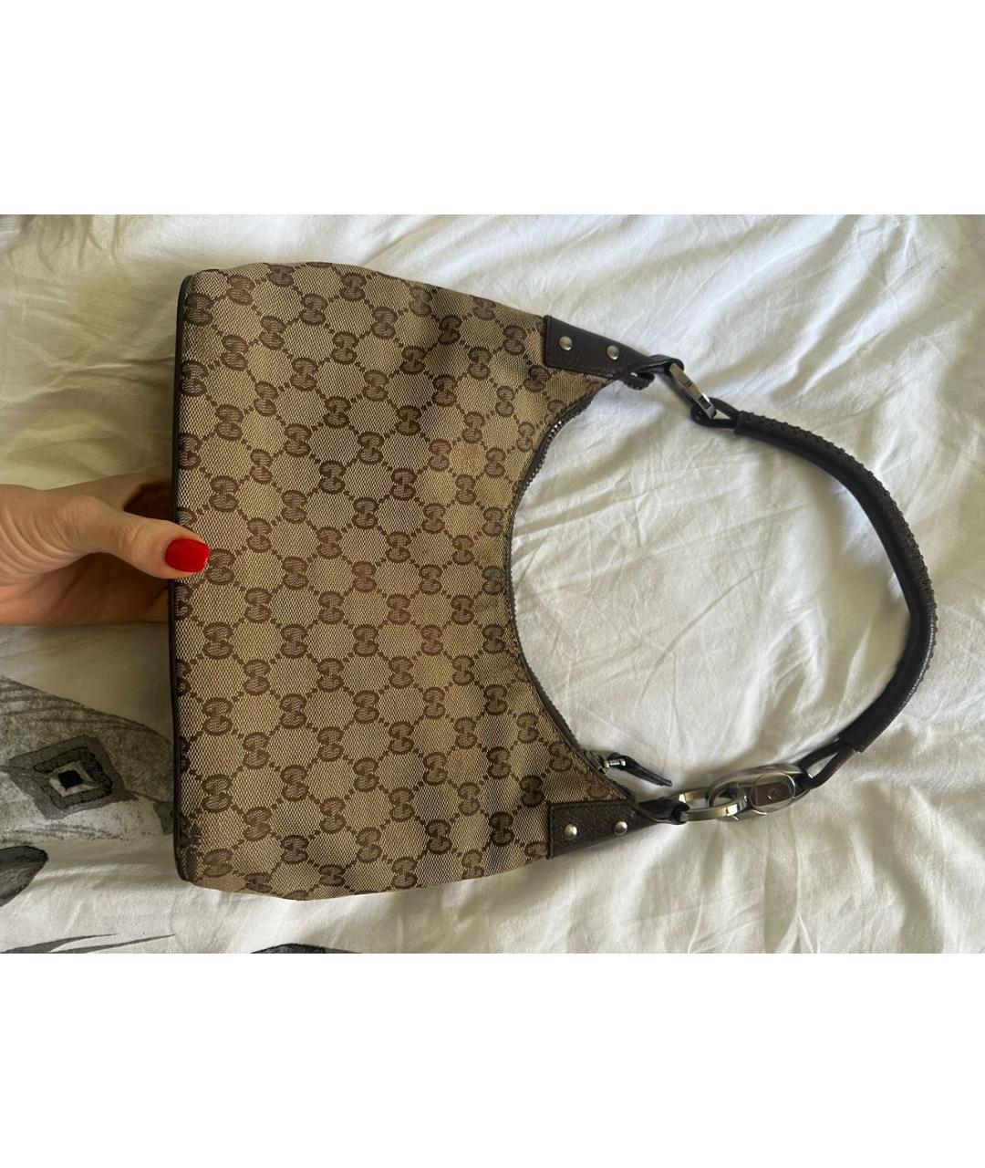 GUCCI Коричневая сумка с короткими ручками, фото 3