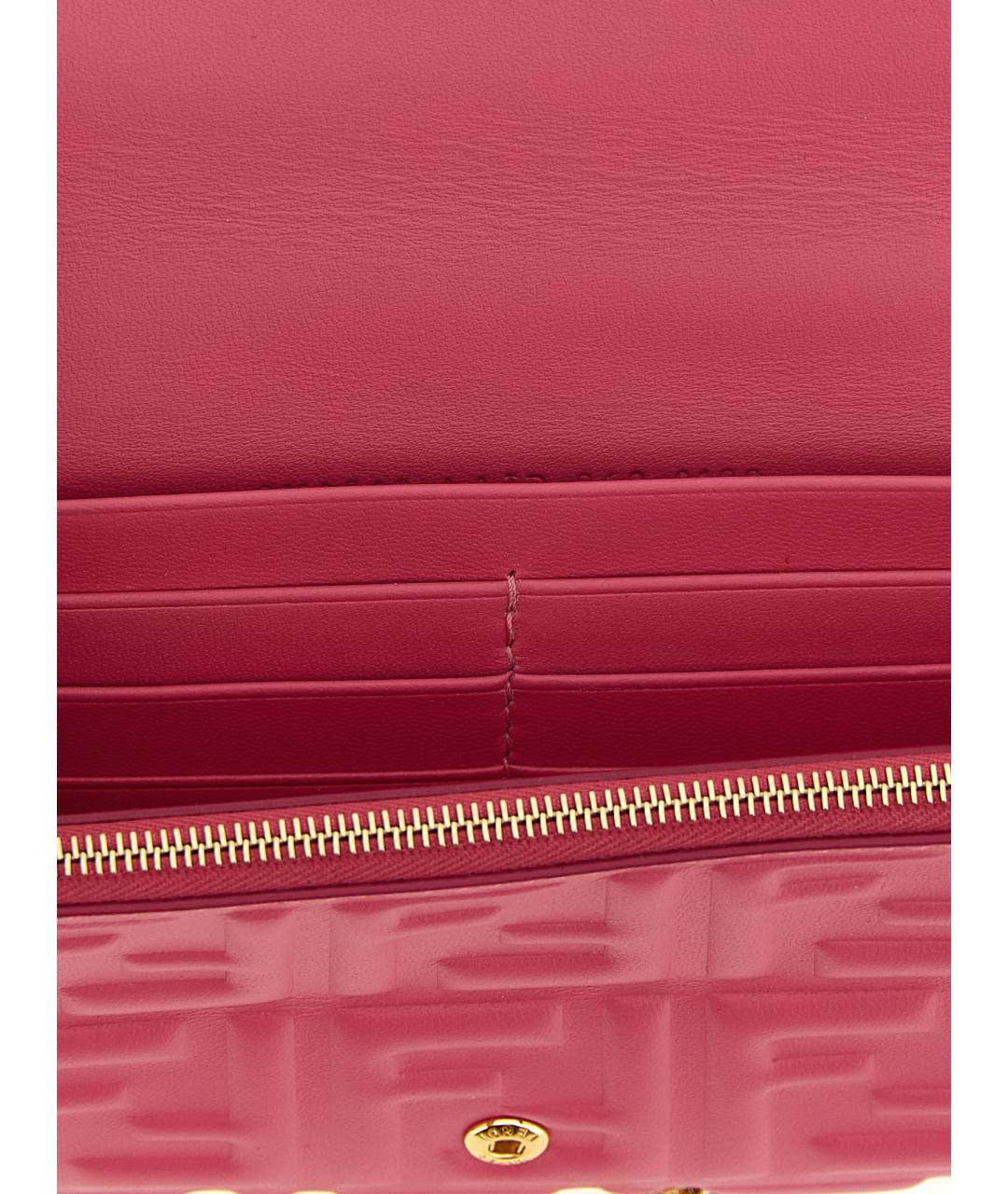 FENDI Фуксия кожаный кошелек, фото 4