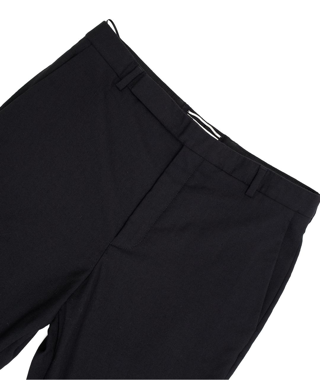 SAINT LAURENT Черные шерстяные классические брюки, фото 3