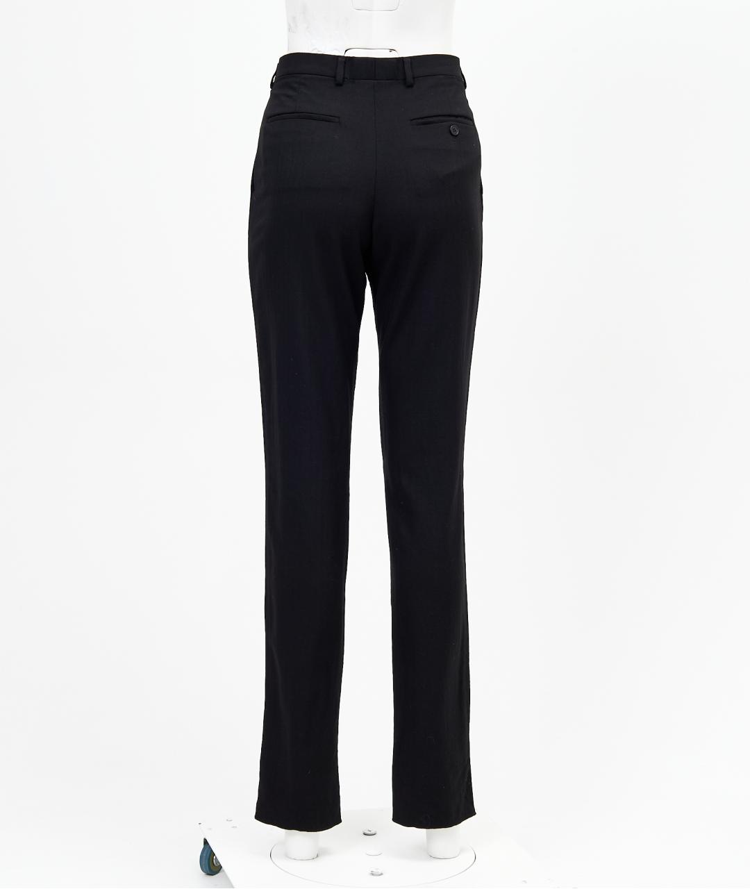 SAINT LAURENT Черные шерстяные классические брюки, фото 2