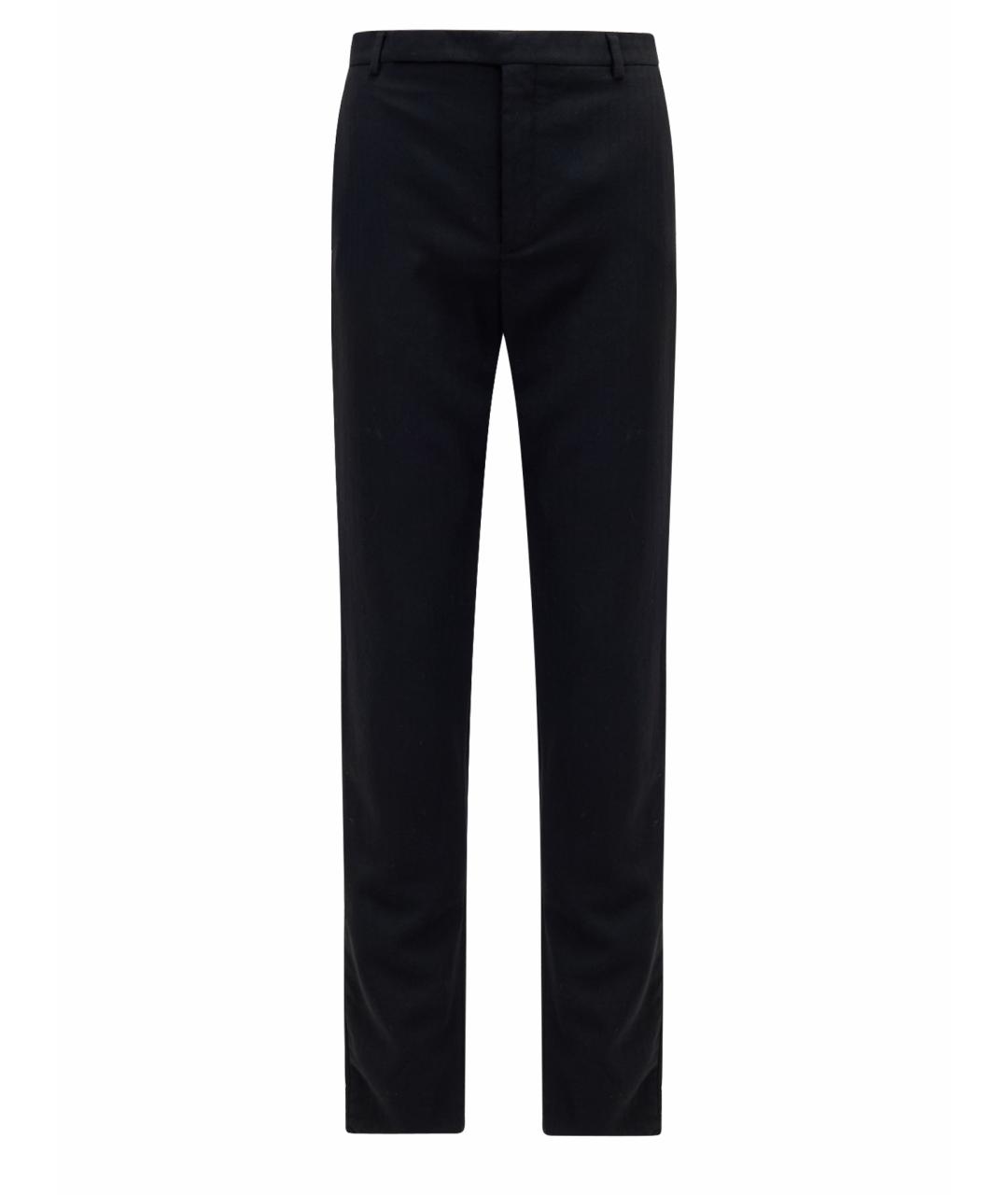 SAINT LAURENT Черные шерстяные классические брюки, фото 1