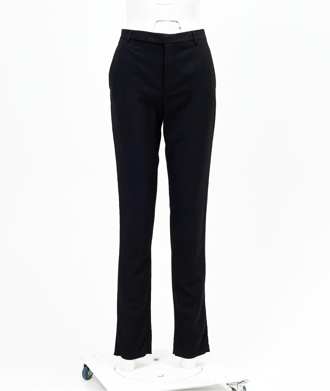 SAINT LAURENT Черные шерстяные классические брюки, фото 6