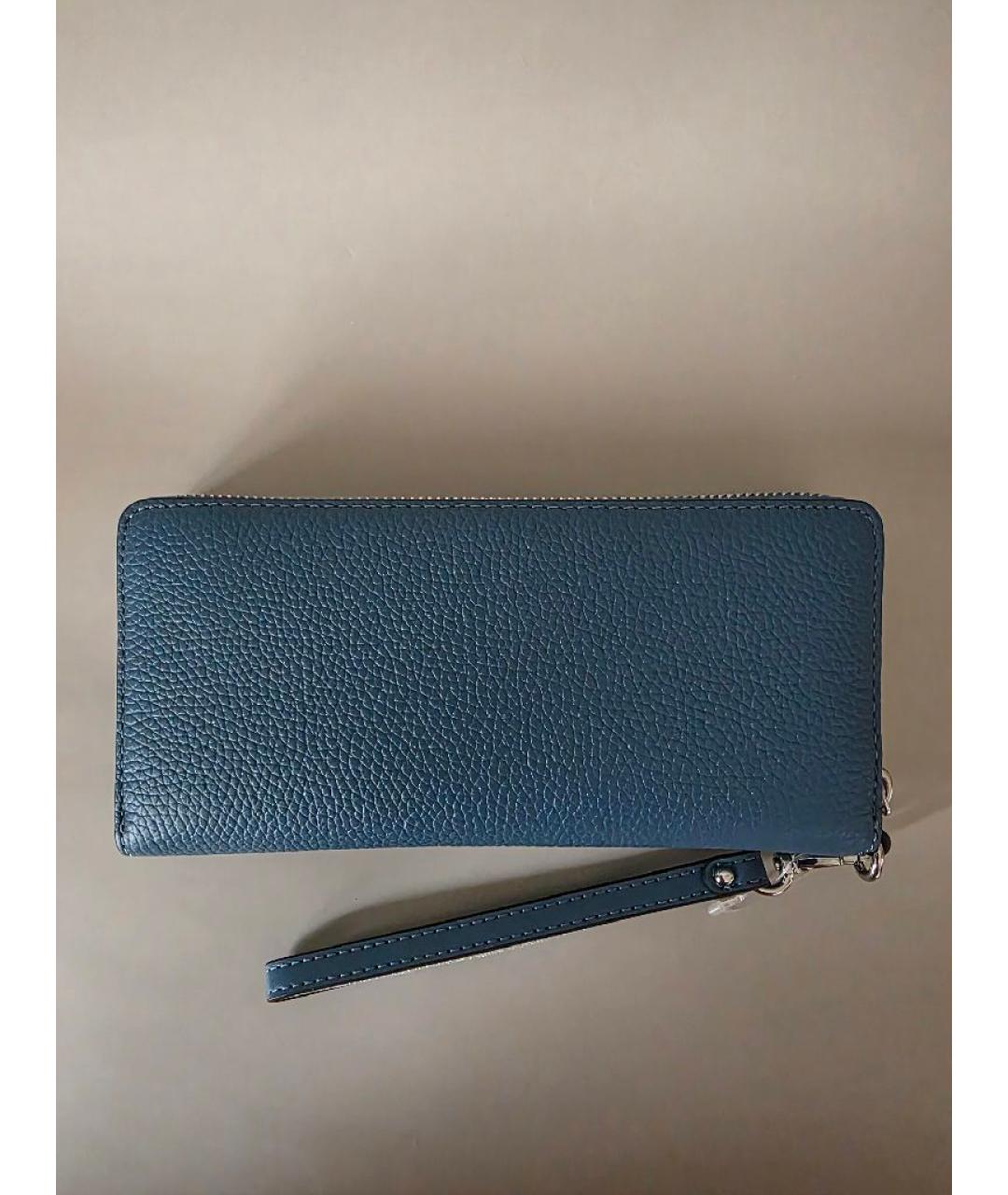 MICHAEL KORS Голубой кожаный кошелек, фото 6