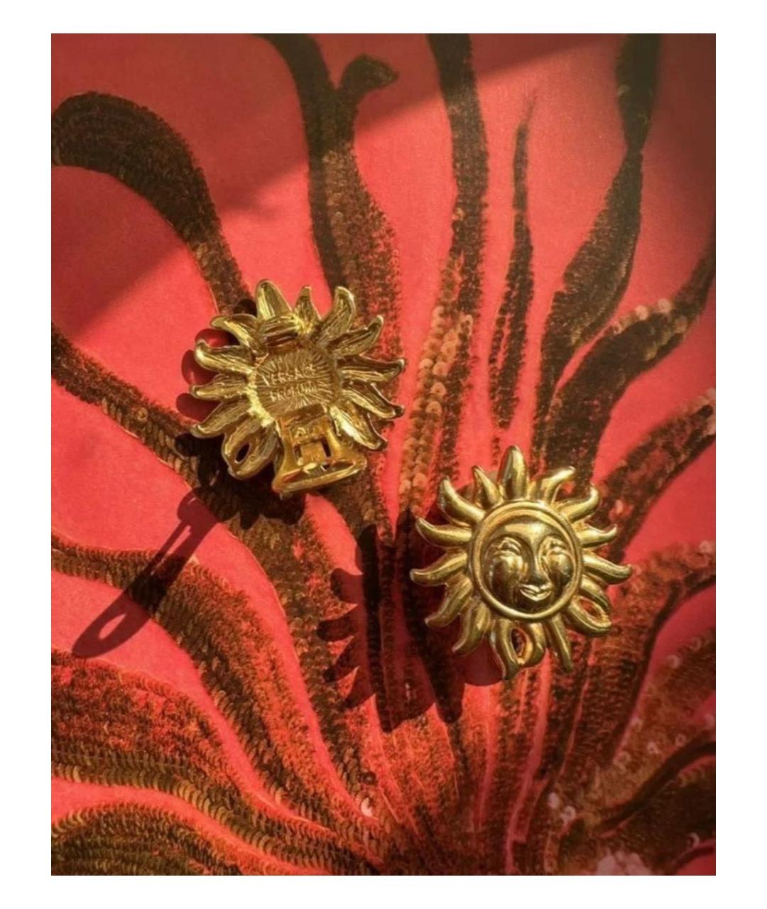 VERSACE Золотые металлические клипсы, фото 2