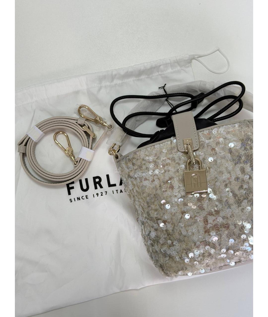 FURLA Бежевая сумка с короткими ручками, фото 3