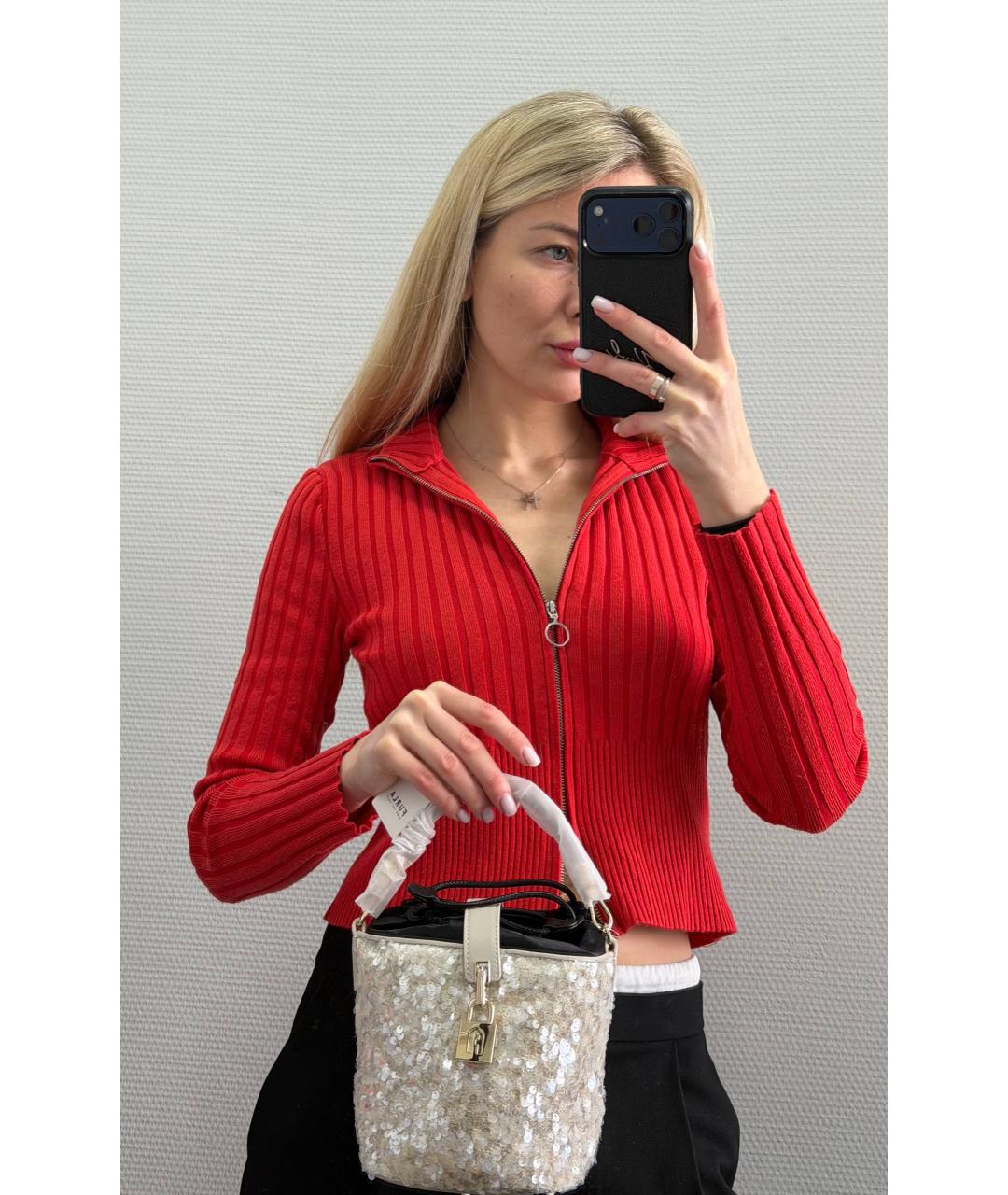 FURLA Бежевая сумка с короткими ручками, фото 6