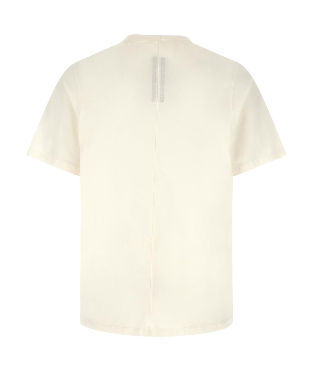 RICK OWENS Белая хлопковая футболка, фото 2