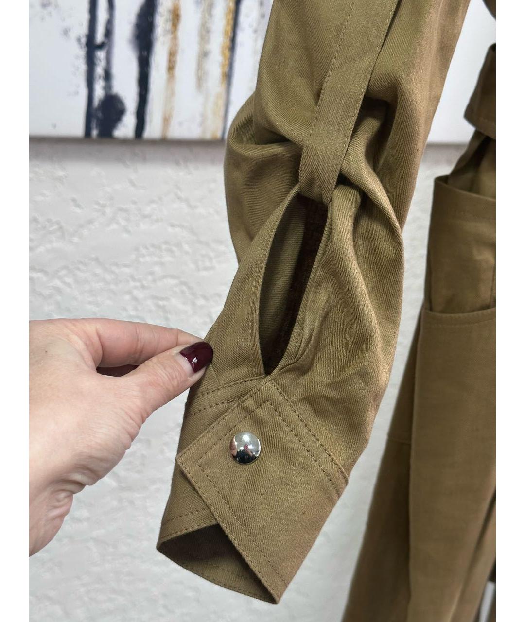 IRO Горчичное льняное повседневное платье, фото 3