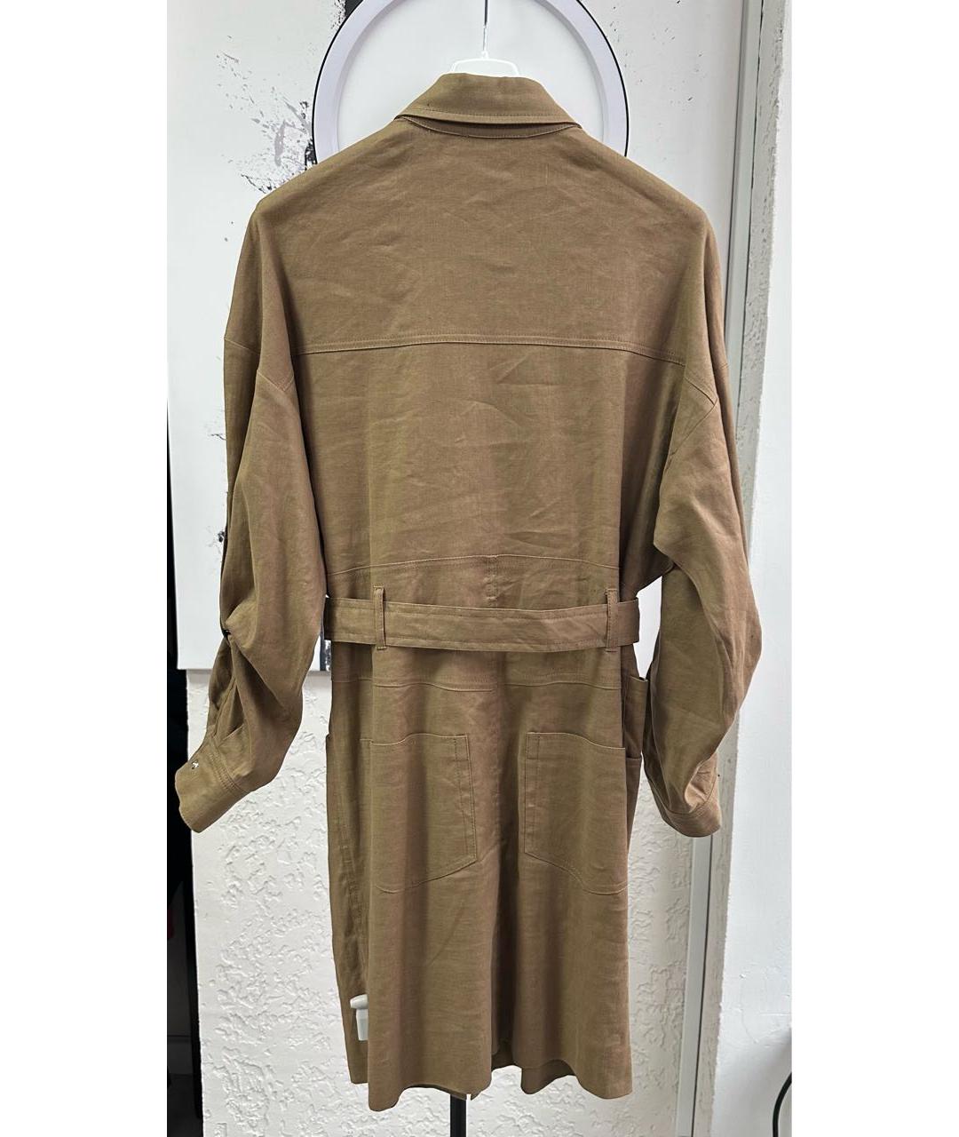 IRO Горчичное льняное повседневное платье, фото 2