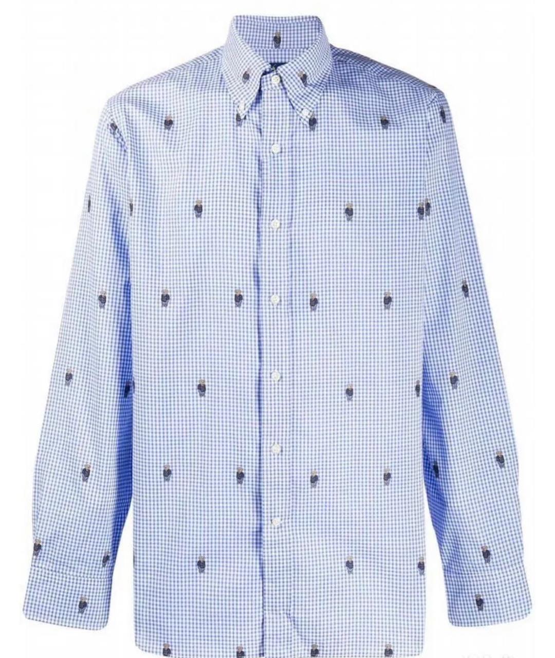 POLO RALPH LAUREN Синяя хлопковая рубашка, фото 5