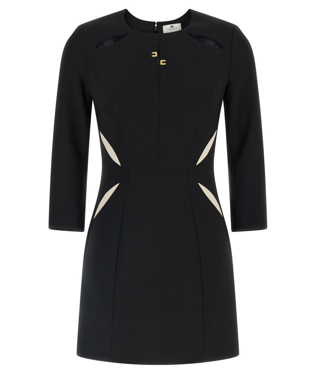 ELISABETTA FRANCHI Черный полиэстеровый сарафан, фото 1