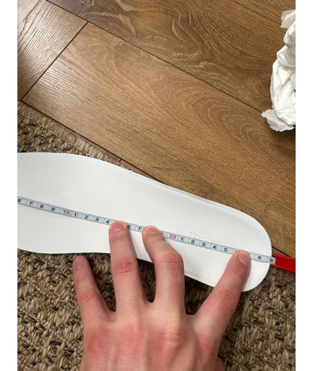 HERMES Белые текстильные низкие кроссовки / кеды, фото 4