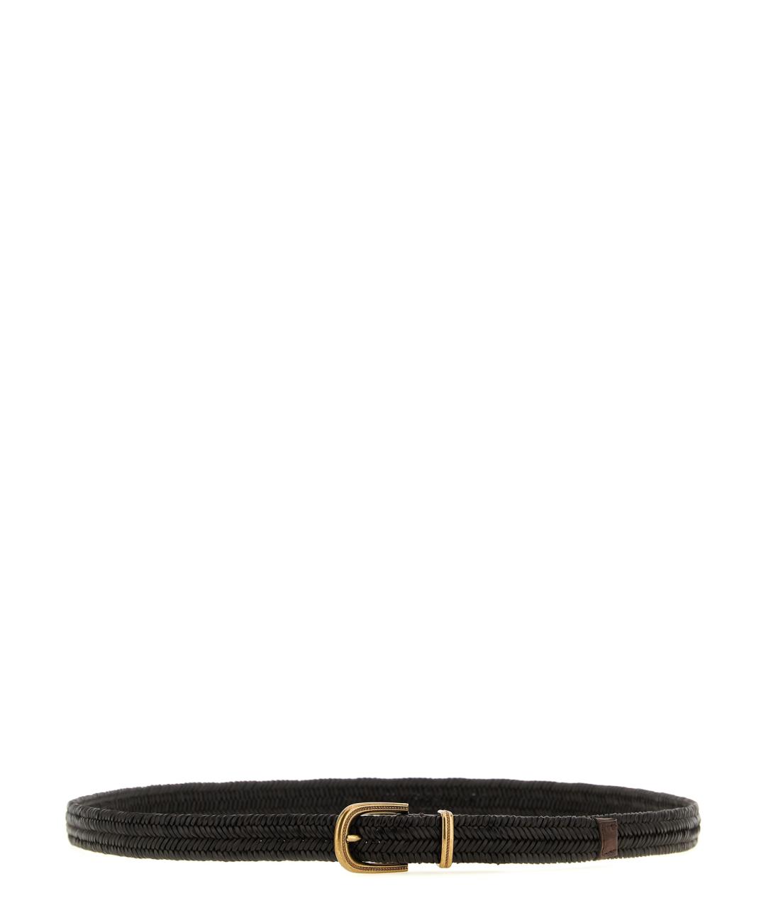 BRUNELLO CUCINELLI Коричневый кожаный ремень, фото 1