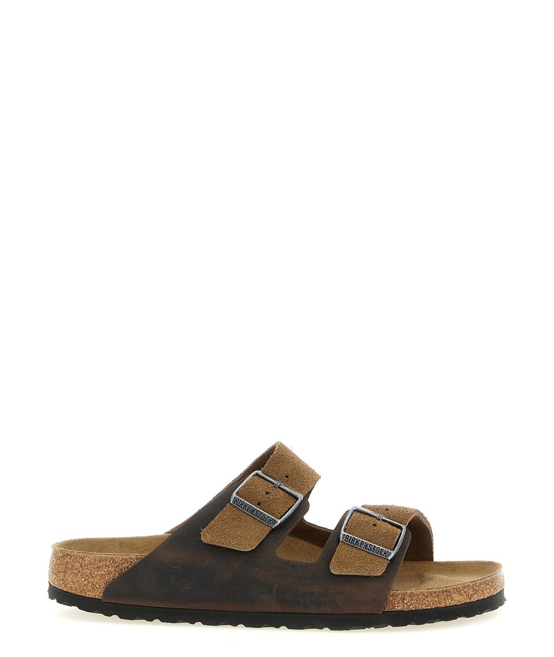 BIRKENSTOCK Коричневые замшевые сандалии, фото 1