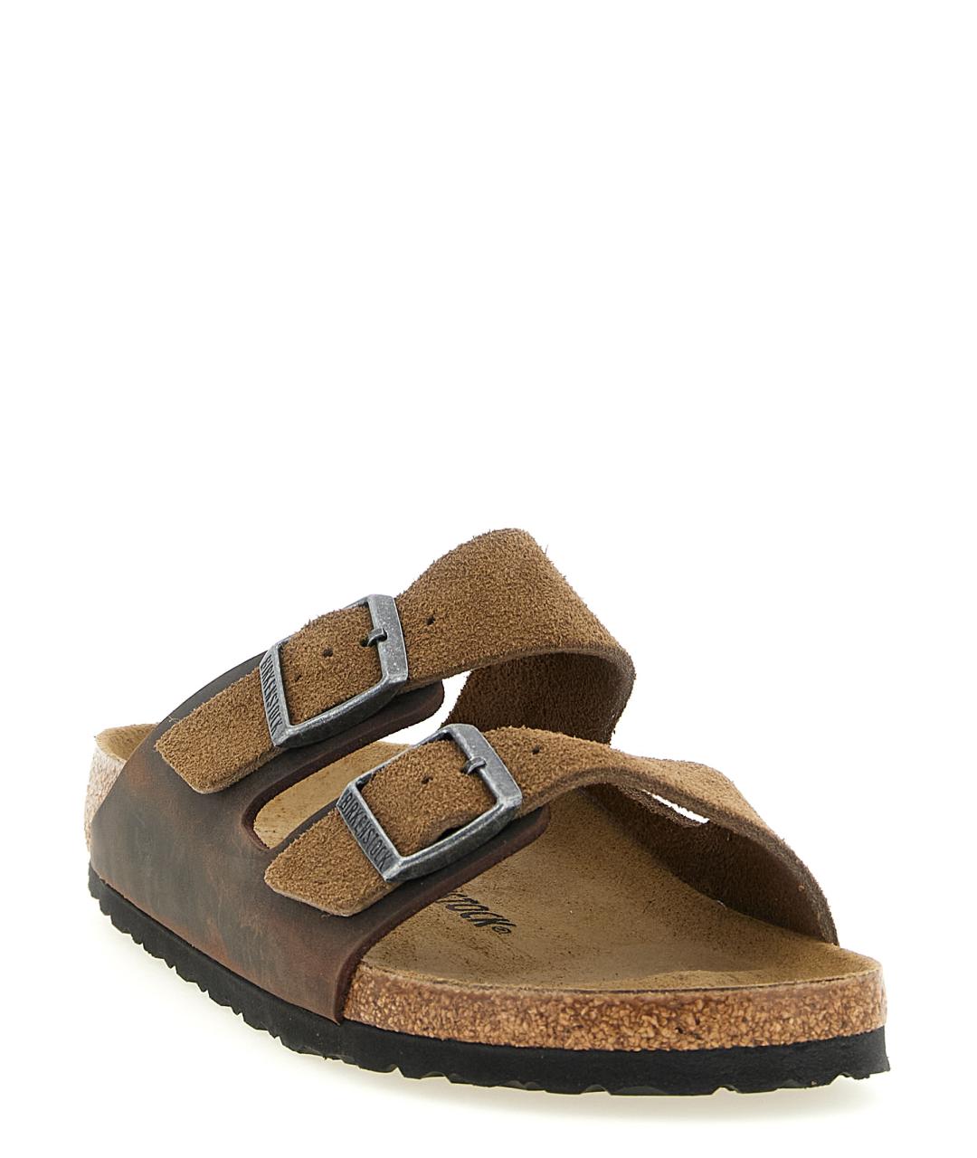 BIRKENSTOCK Коричневые замшевые сандалии, фото 2