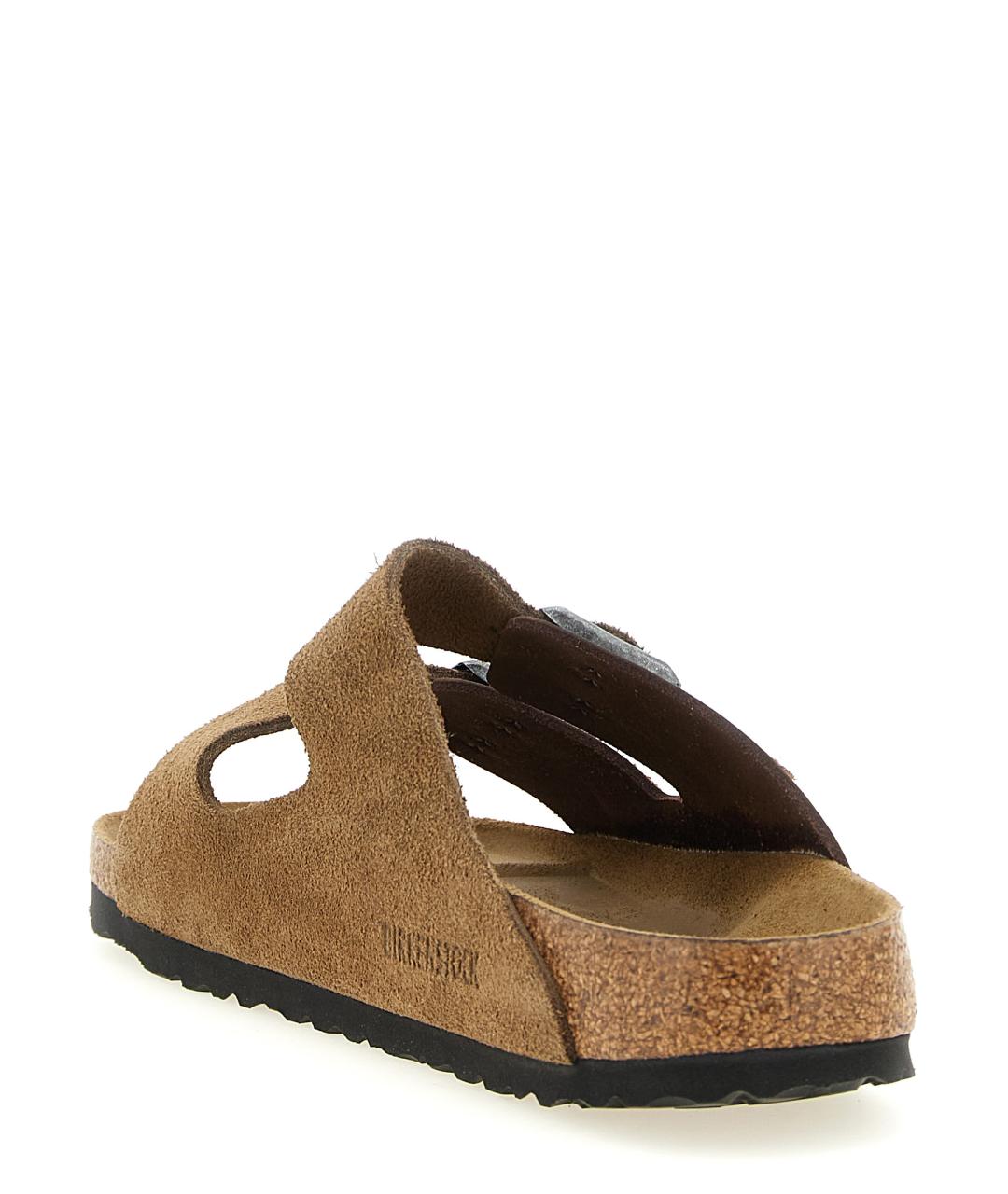 BIRKENSTOCK Коричневые замшевые сандалии, фото 3