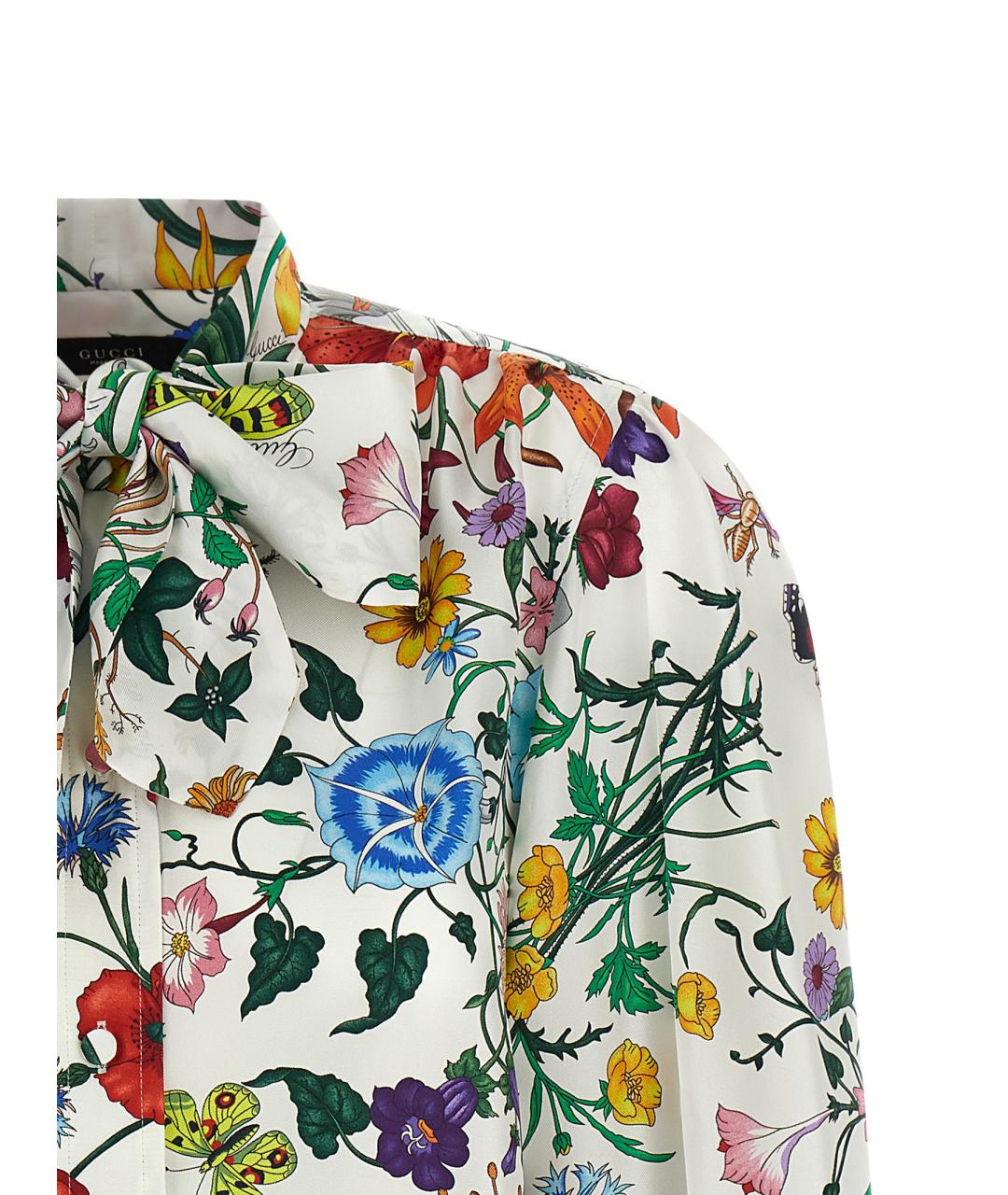 GUCCI Мульти шелковая блузы, фото 3