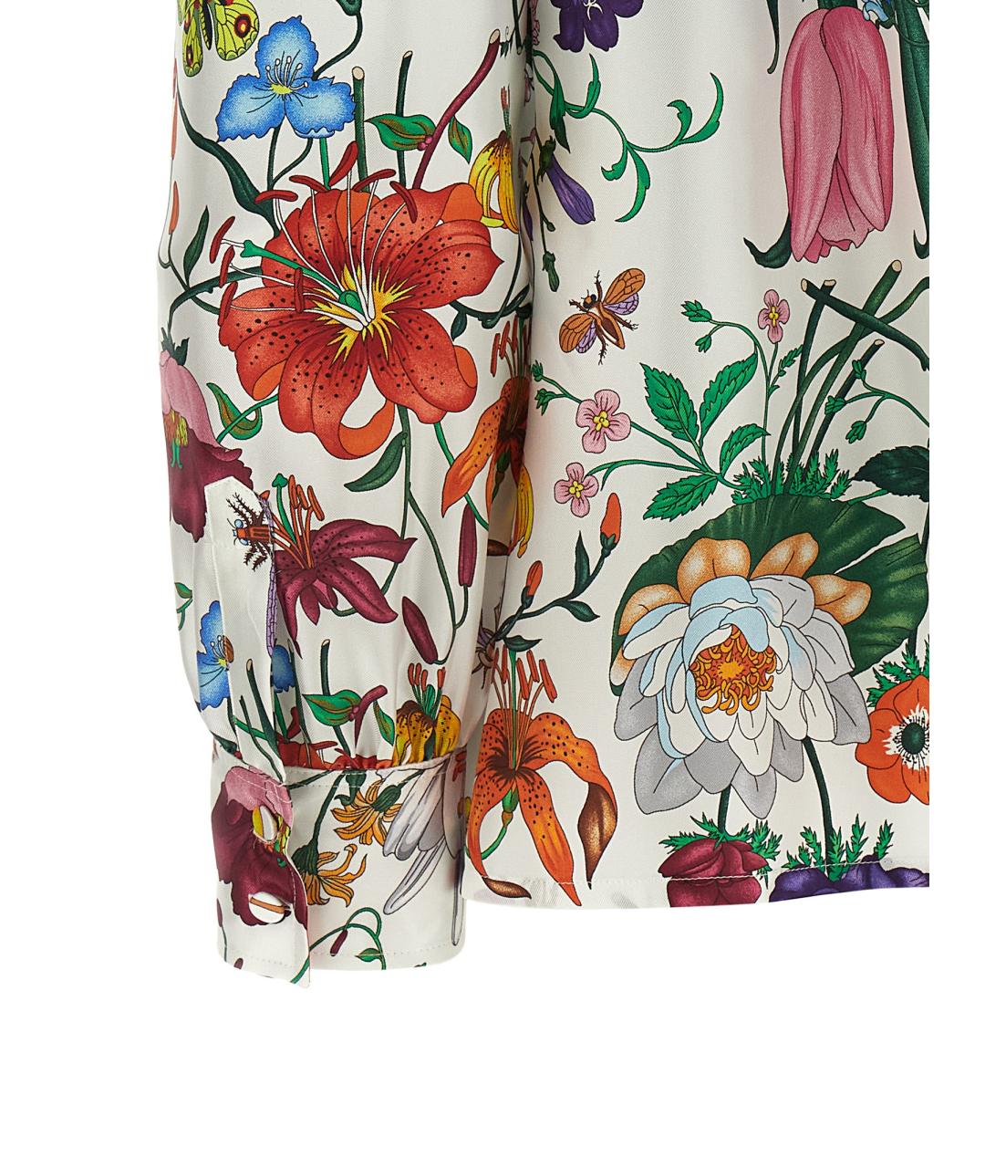 GUCCI Мульти шелковая блузы, фото 4