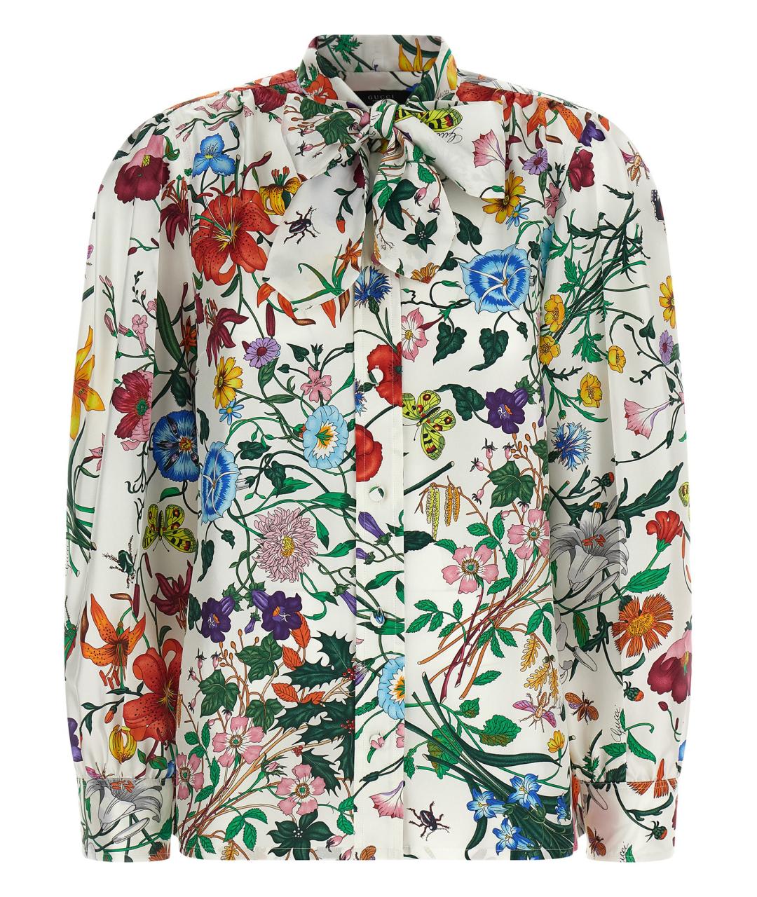 GUCCI Мульти шелковая блузы, фото 1