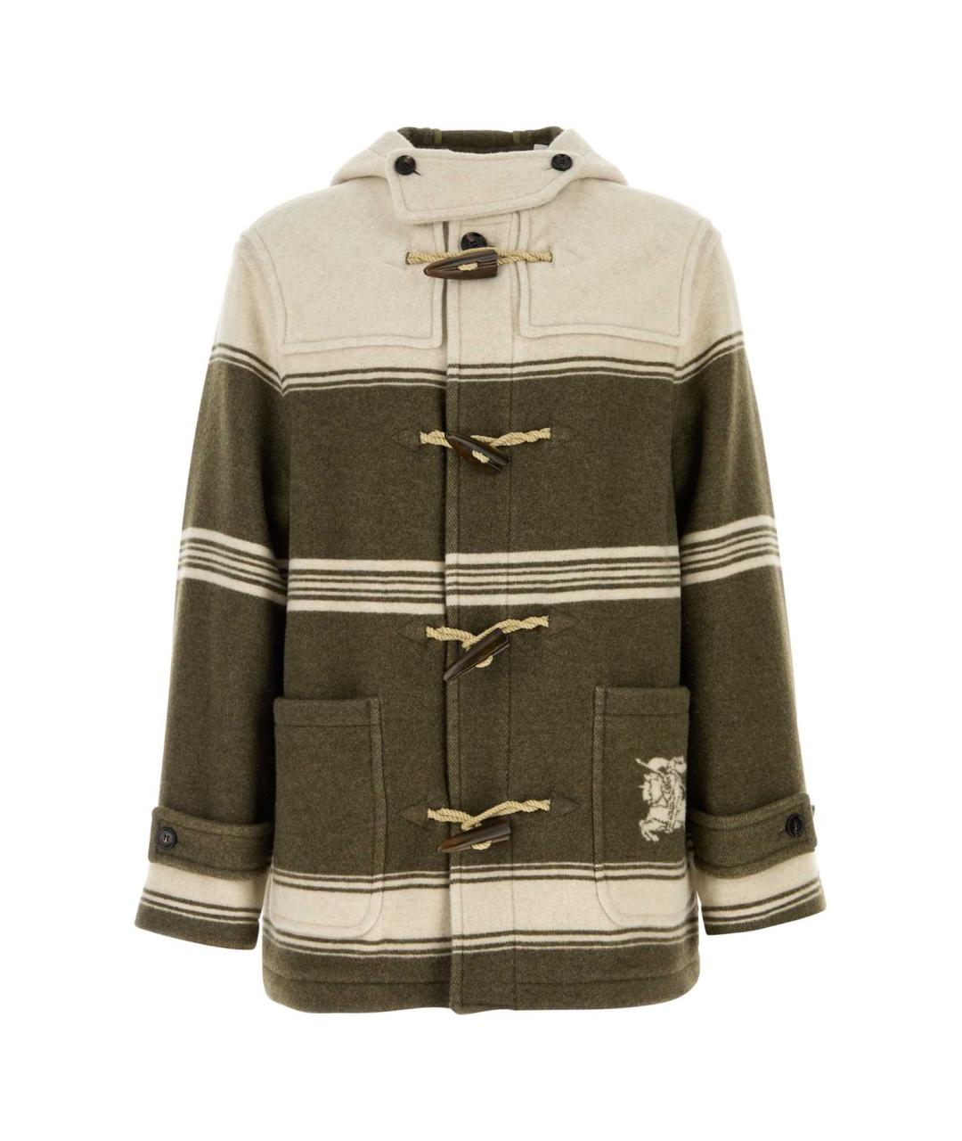 BURBERRY Хаки хлопковое пальто, фото 1