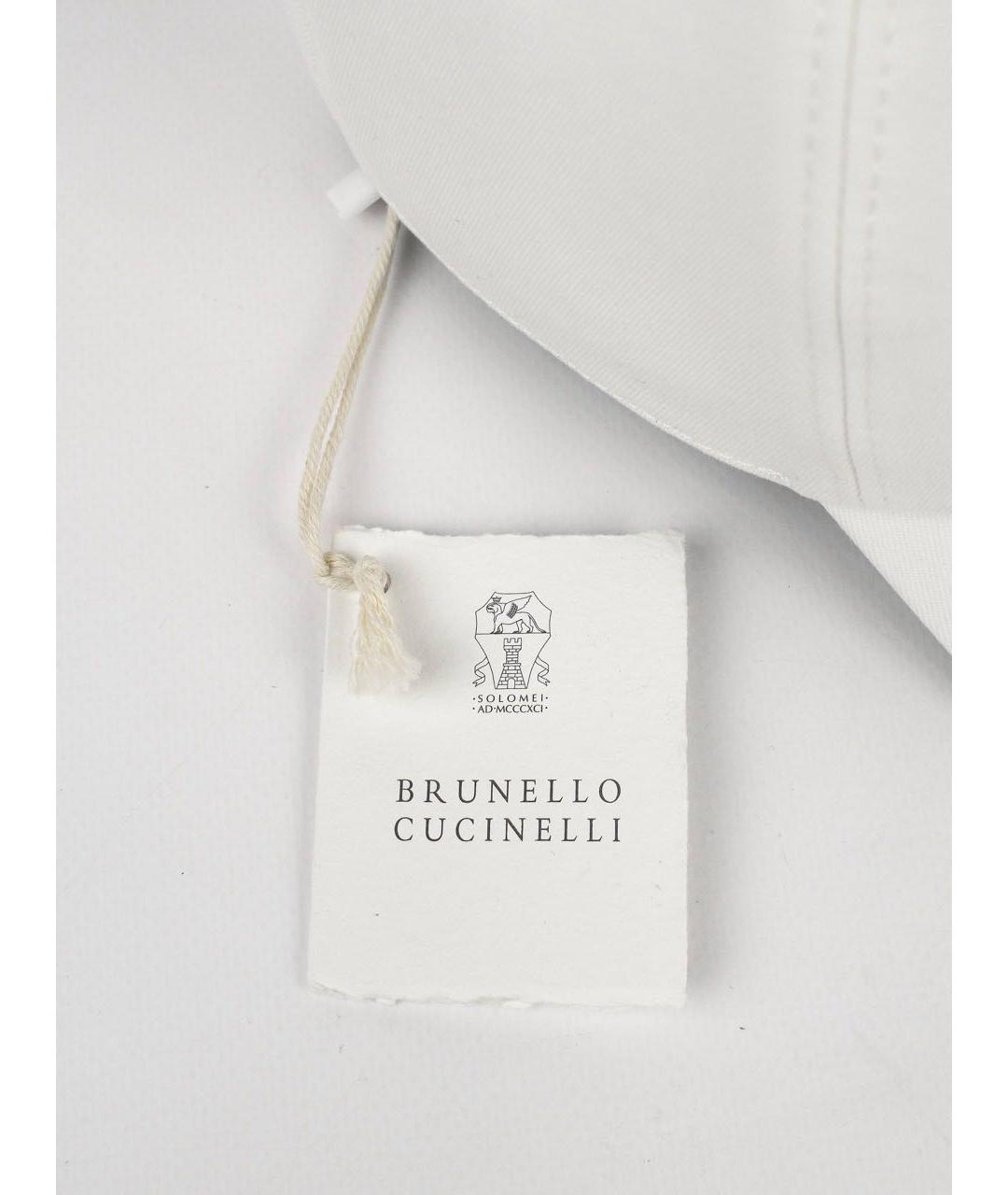 BRUNELLO CUCINELLI Белая хлопковая кепка/бейсболка, фото 4