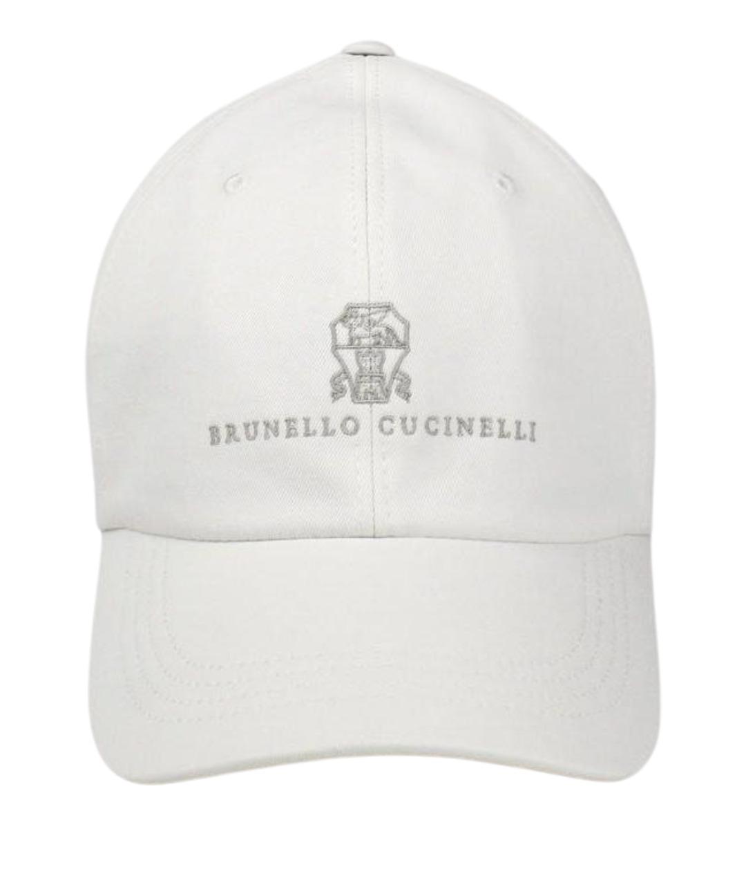 BRUNELLO CUCINELLI Белая хлопковая кепка/бейсболка, фото 1