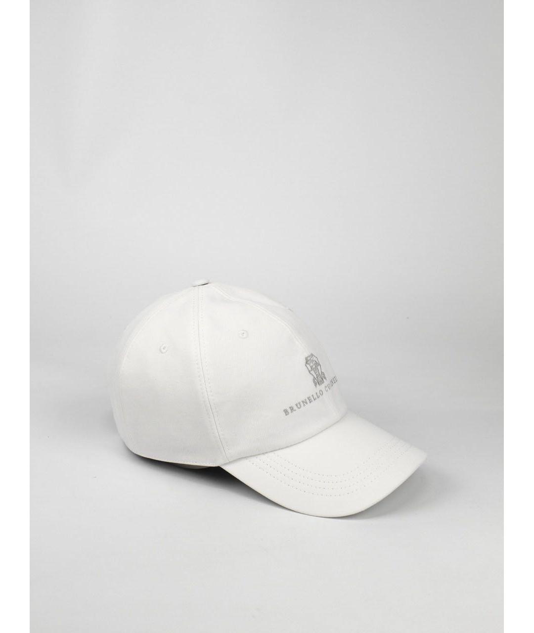 BRUNELLO CUCINELLI Белая хлопковая кепка/бейсболка, фото 3