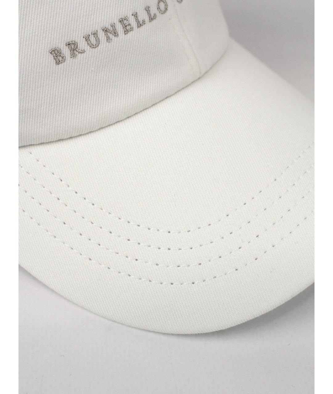 BRUNELLO CUCINELLI Белая хлопковая кепка/бейсболка, фото 6