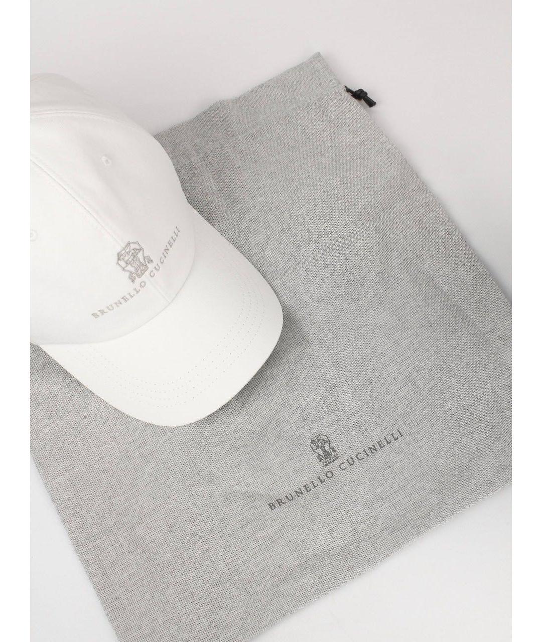 BRUNELLO CUCINELLI Белая хлопковая кепка/бейсболка, фото 7